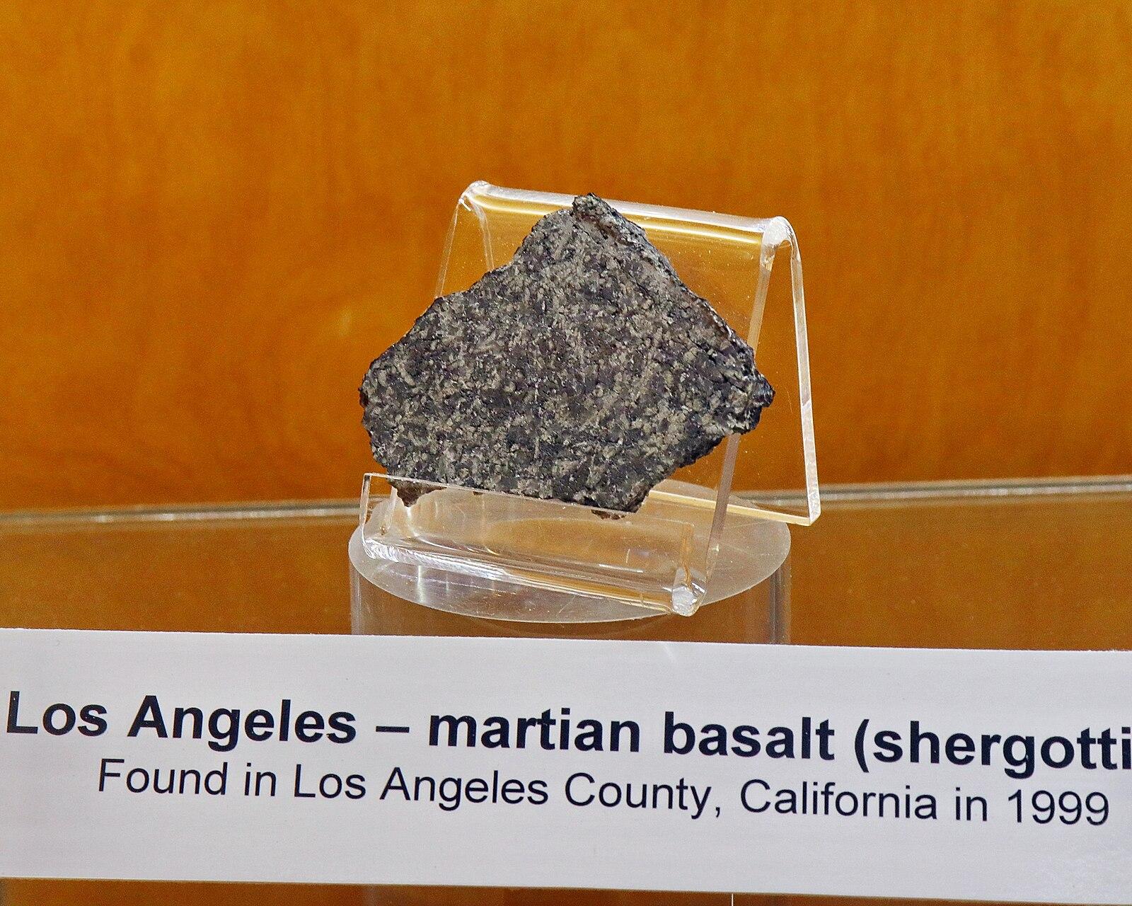 Los Angeles meteorite, martian basalt, UCLA
